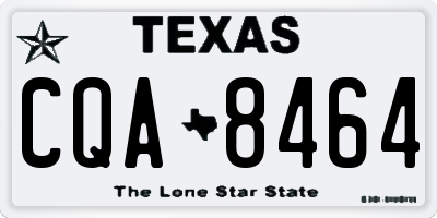 TX license plate CQA8464