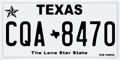 TX license plate CQA8470