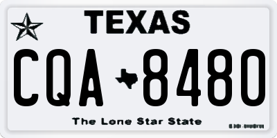 TX license plate CQA8480