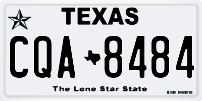 TX license plate CQA8484
