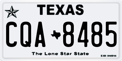 TX license plate CQA8485