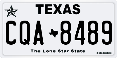 TX license plate CQA8489