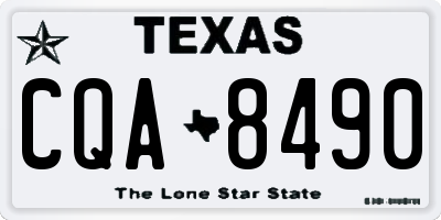 TX license plate CQA8490