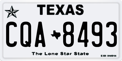TX license plate CQA8493