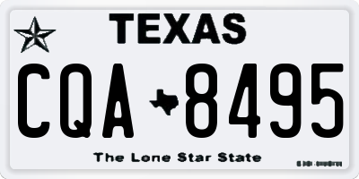 TX license plate CQA8495