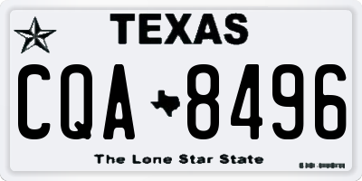 TX license plate CQA8496