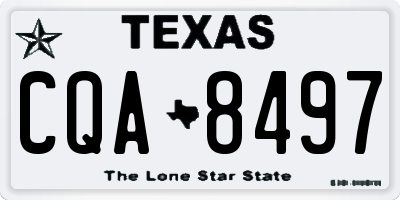 TX license plate CQA8497