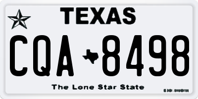 TX license plate CQA8498