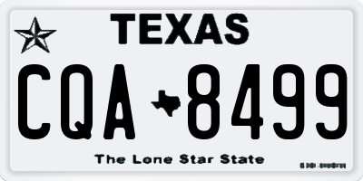 TX license plate CQA8499
