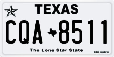 TX license plate CQA8511