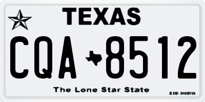 TX license plate CQA8512