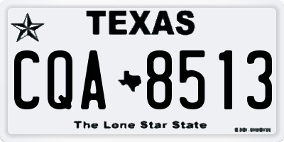TX license plate CQA8513