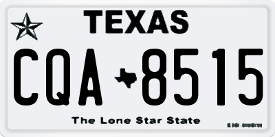 TX license plate CQA8515
