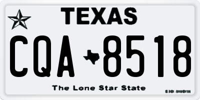 TX license plate CQA8518