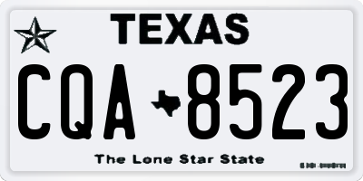 TX license plate CQA8523