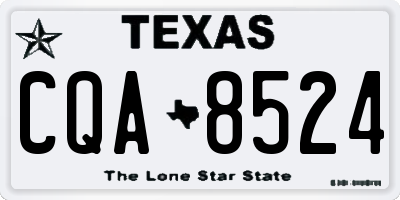 TX license plate CQA8524