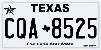 TX license plate CQA8525