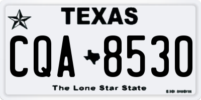 TX license plate CQA8530