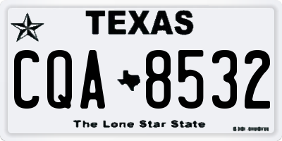 TX license plate CQA8532