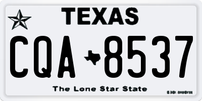 TX license plate CQA8537