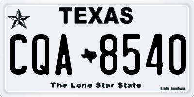 TX license plate CQA8540
