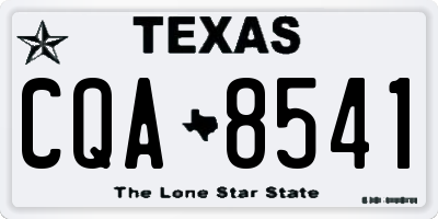 TX license plate CQA8541