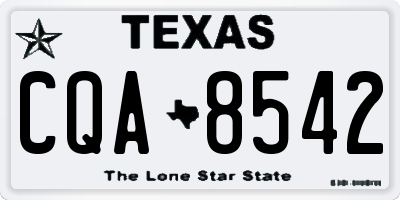 TX license plate CQA8542