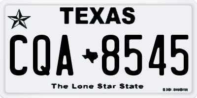 TX license plate CQA8545
