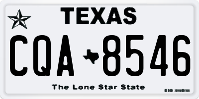 TX license plate CQA8546