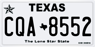 TX license plate CQA8552
