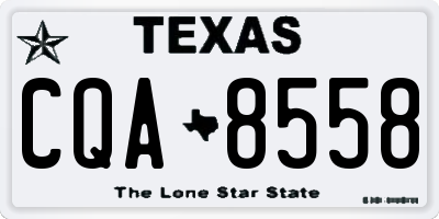 TX license plate CQA8558