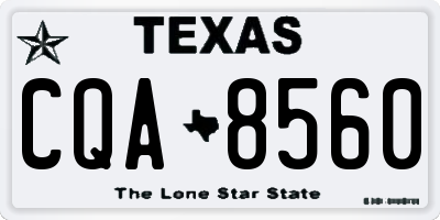TX license plate CQA8560
