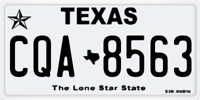 TX license plate CQA8563