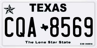 TX license plate CQA8569