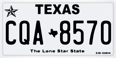 TX license plate CQA8570