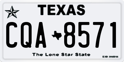 TX license plate CQA8571