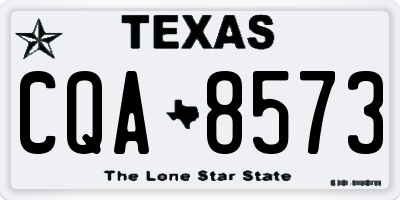 TX license plate CQA8573