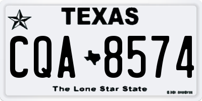 TX license plate CQA8574