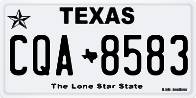 TX license plate CQA8583
