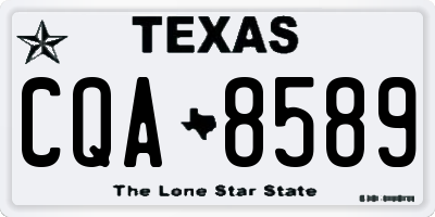 TX license plate CQA8589