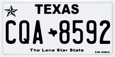 TX license plate CQA8592