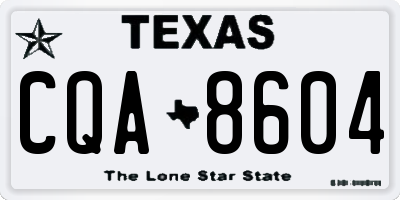 TX license plate CQA8604