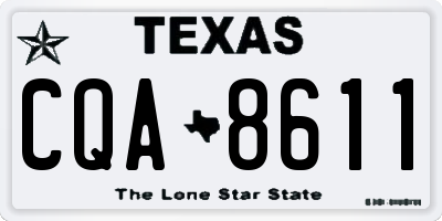 TX license plate CQA8611