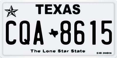 TX license plate CQA8615