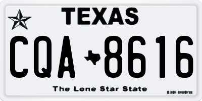 TX license plate CQA8616