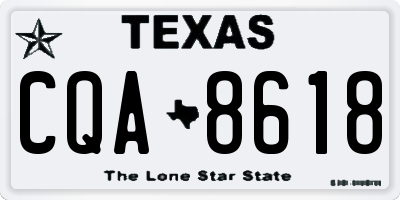 TX license plate CQA8618