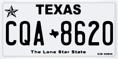 TX license plate CQA8620