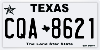 TX license plate CQA8621