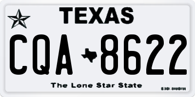TX license plate CQA8622
