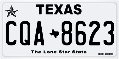 TX license plate CQA8623